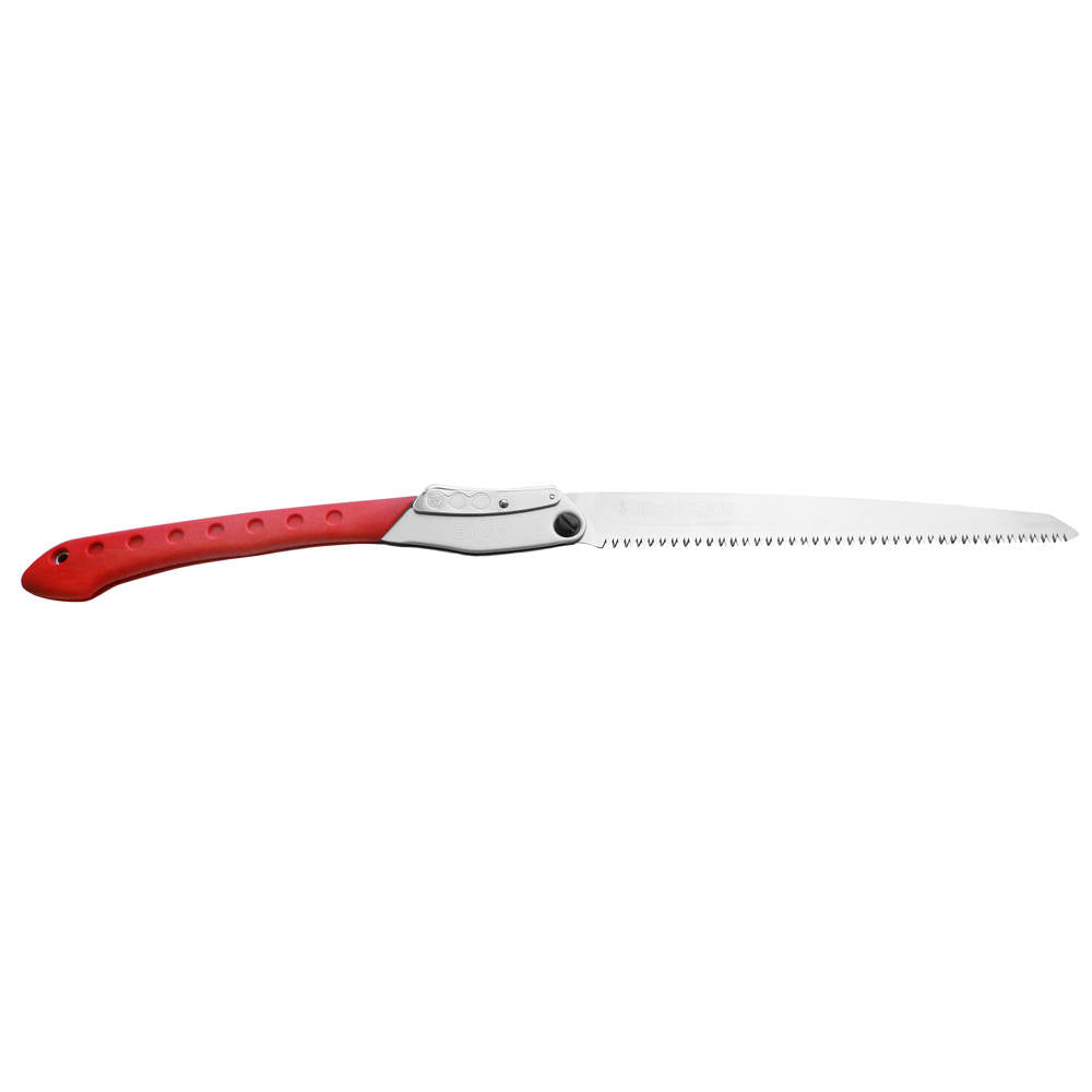 Couteau Pliant Bigboy Manche GOM Silky Denture : large (7 dts30mm) - Adaptée pour le bois vert. Dimensions dépliée : 765 x 70 x 20 mm. Dimensions pliée : 405 x 110 x 25 mm.