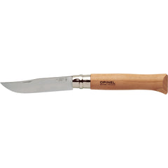 Couteau Pliant Français Tradition Inox N°12 Manche Hêtre Opinel Taille optimale pour les travaux agricoles et la chasse. A table, il devient un couteau de service original et efficace.