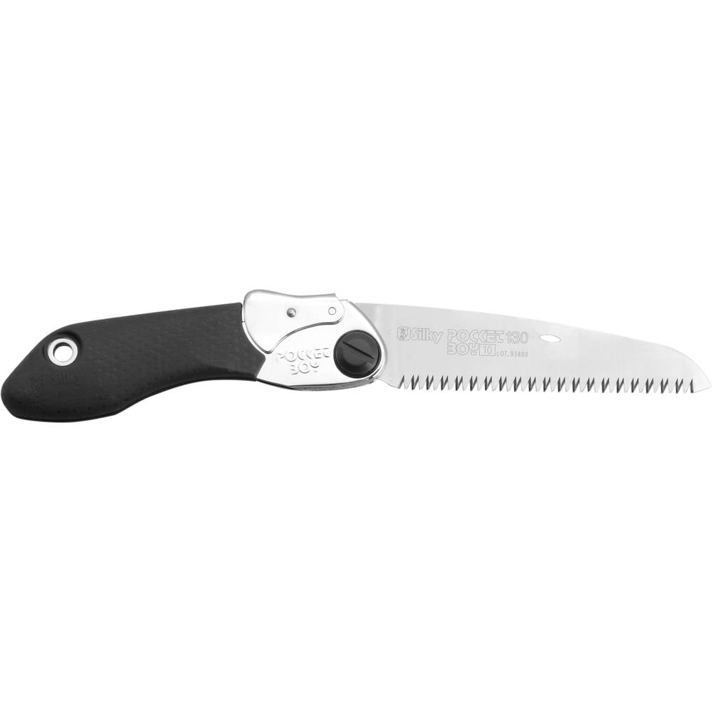 Couteau Pliant Scie Pocketboy denture moyenne Manche GOM Silky Denture : moyenne (10 dts30mm) - Adaptée pour le bois vert et le bois dur. Dimensions dépliée : 290 x 60 x 25 mm. Dimensions pliée : 170 x 55 x 25 mm.