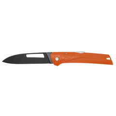 Couteau Régionnal Kiana orange Lame noire Manche Polyamide Florinox Manche en polyamide chargé en fibre de verre.