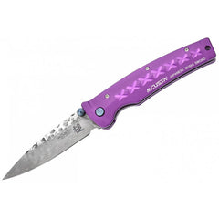 MC162D-Couteau Pliant Damas Tsuchi Violet- de la marque Mcusta